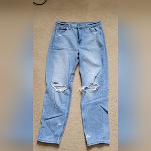 American Eagle distressed mom jeans